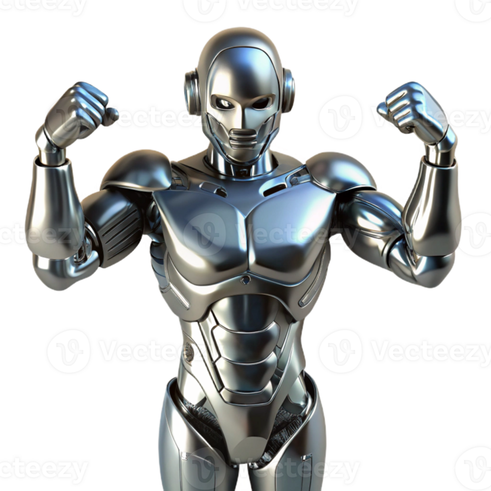 extraordinary artistic A futuristic exoskeleton enhancing human strength, metallic sheen, industrial design style original png