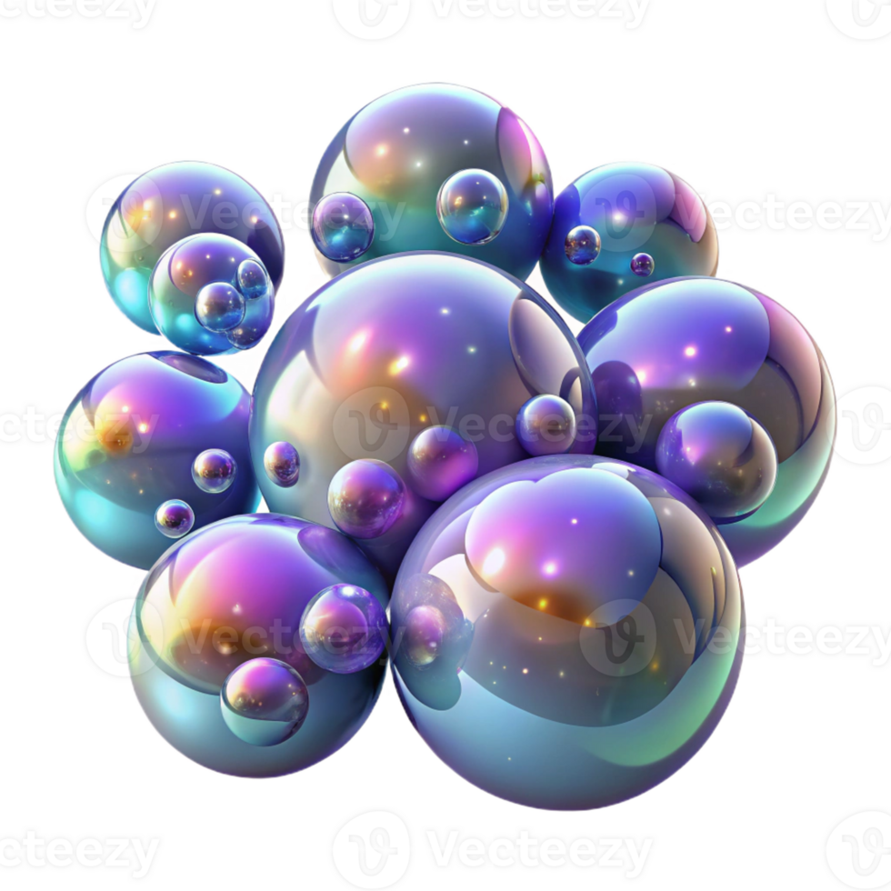 elegant traditional A field of floating, iridescent bubbles, each containing a miniature galaxy, lit by the internal glow of the galaxies. Style Cosmic Horror professional png