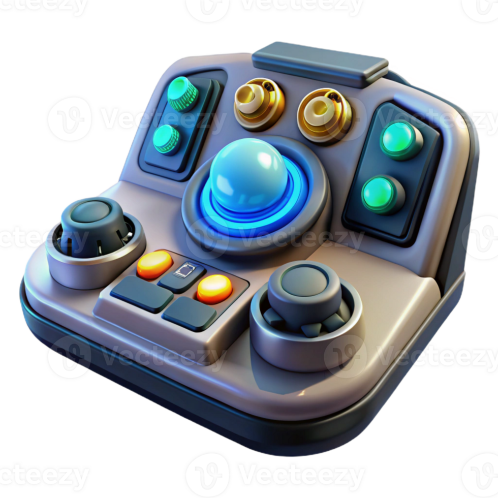 magnificent rustic A futuristic control panel with glowing buttons and dials, intricate detail, sci-fi style authentic png