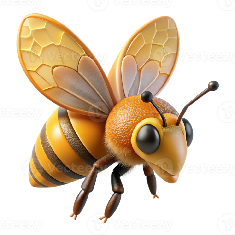 stunning artistic A close-up of a bee pollinating a flower, macro photography, bright, natural light, detailed, scientific style authentic png