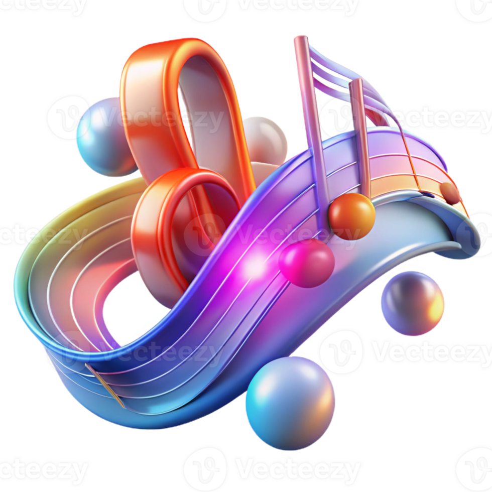 dramatic vintage An abstract representation of music rendered in flowing, melodic lines, illuminated by colorful stage lights authentic png