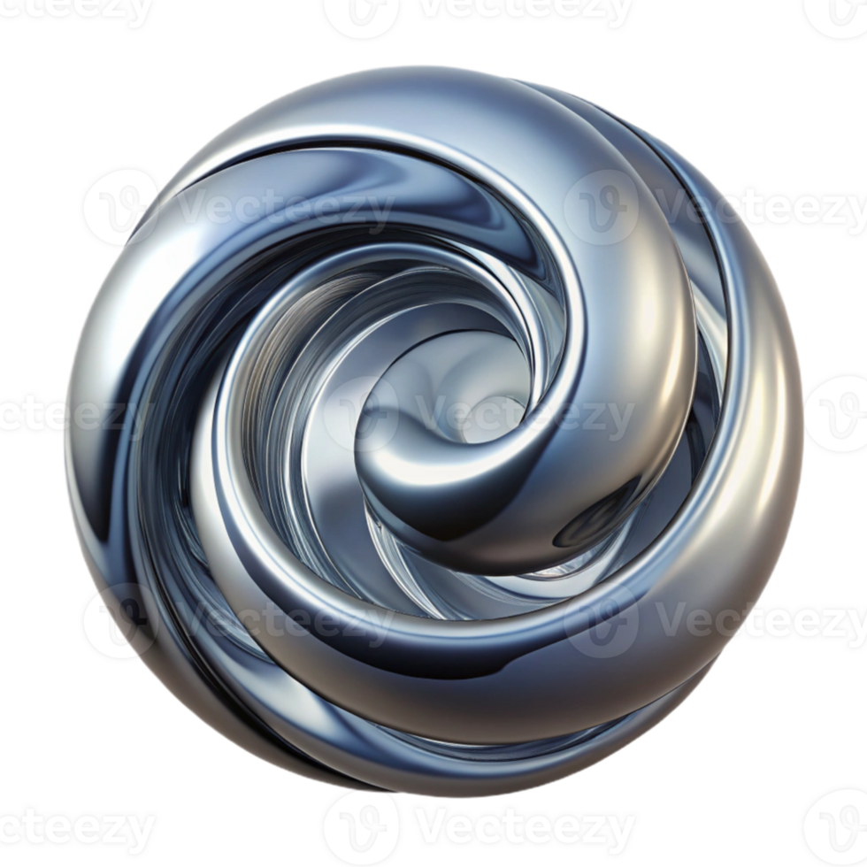 magnificent abstract A swirling vortex of liquid chrome, reflecting distorted surroundings in a dimly lit environment authentic png