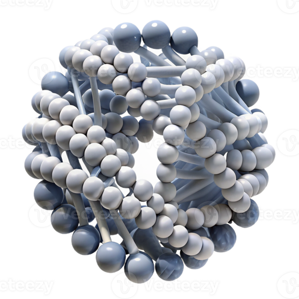 serene modern A swarm of nanobots forming the shape of a DNA double helix, bright white lighting, scientific illustration style premium png