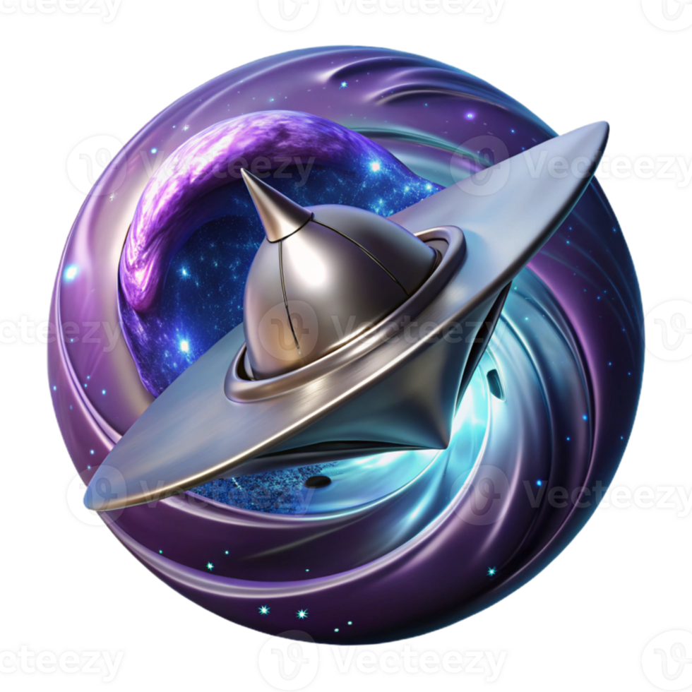 extraordinary traditional A sleek, chrome spaceship, shaped like a manta ray, emerging from a wormhole, surrounded by swirling cosmic dust. Dynamic lighting, cinematic style exclusive png
