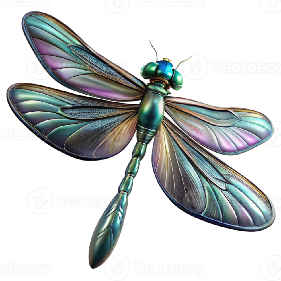 beautiful modern A close-up of a dragonfly's wings, intricate veins, iridescent colors, macro photography authentic png