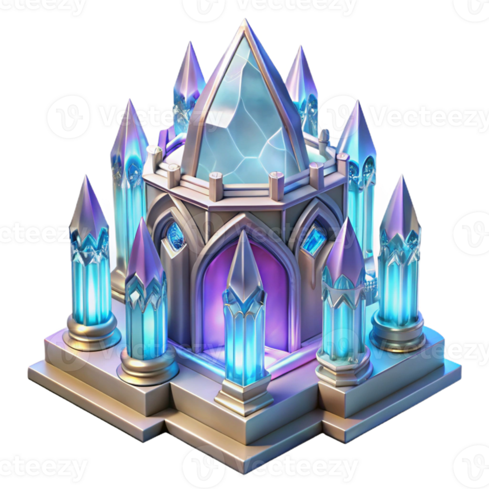 elegant minimalist Crystal palace, intricate glasswork, refracted light, magical atmosphere, ethereal style 4K png