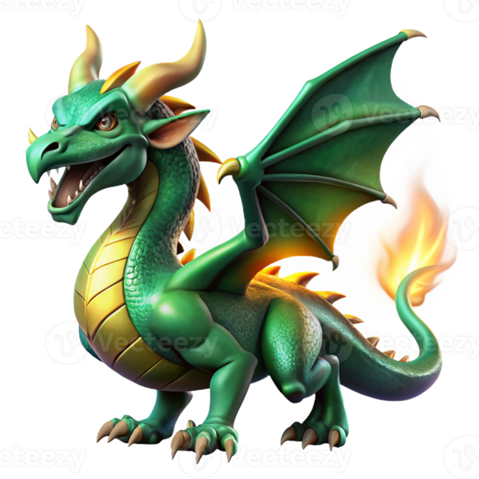 stunning abstract A majestic dragon, with scales of emerald green and gold, breathing a stream of fire, fantasy art style, dramatic lighting high resolution png