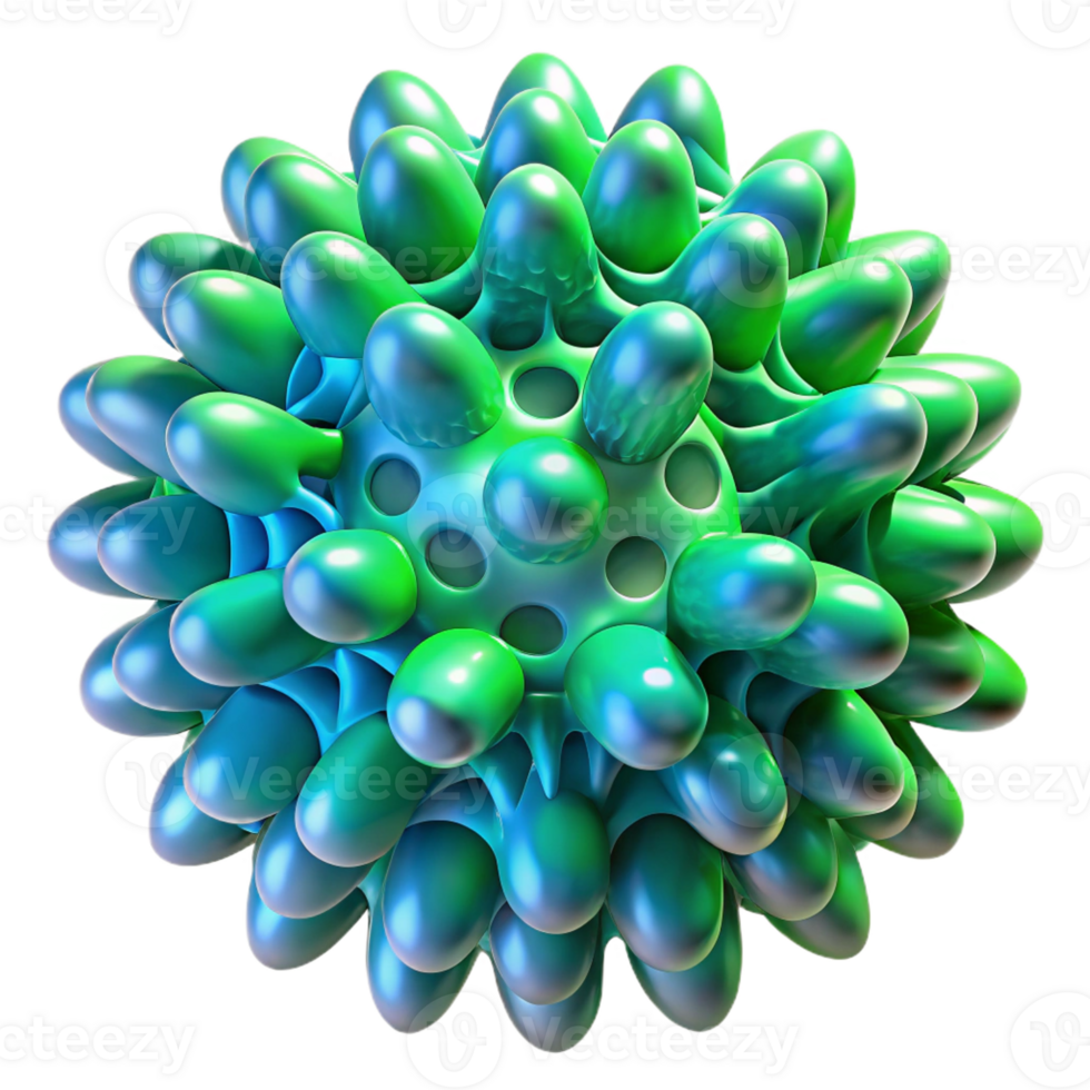 dramatic modern An intricate, fractal pattern resembling a microscopic organism, in shades of green and blue, illuminated by a bright, microscopic light. Style Bio-Art 4K png