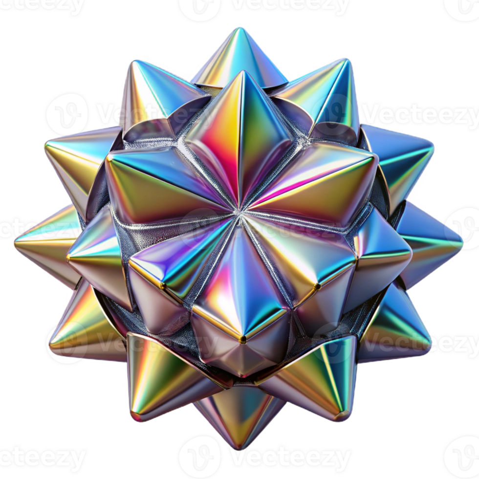 magnificent traditional A kaleidoscope of tessellated, metallic shards, reflecting a spectrum of rainbow hues, with a high-gloss finish and a futuristic, cyberpunk style exclusive png