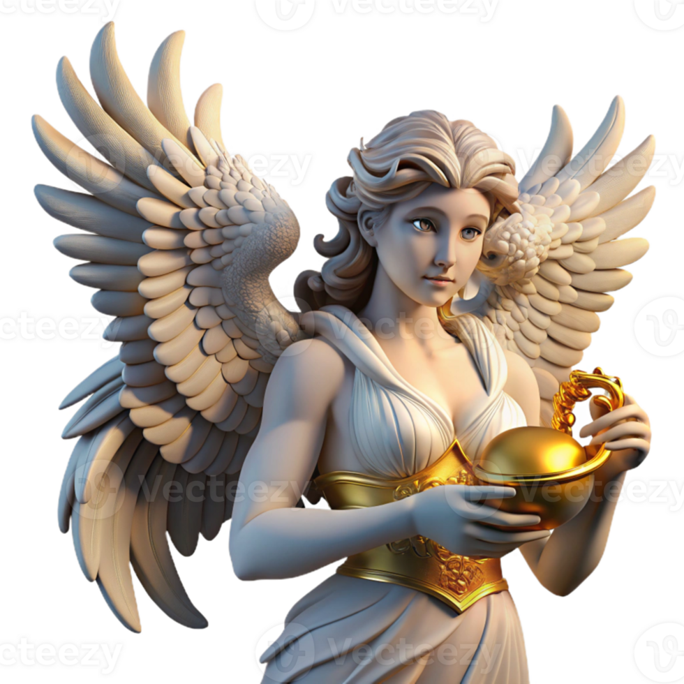 beautiful rustic A graceful harpy with the head of a woman and body of a bird, clutching a stolen treasure, Baroque style, dramatic lighting exclusive png