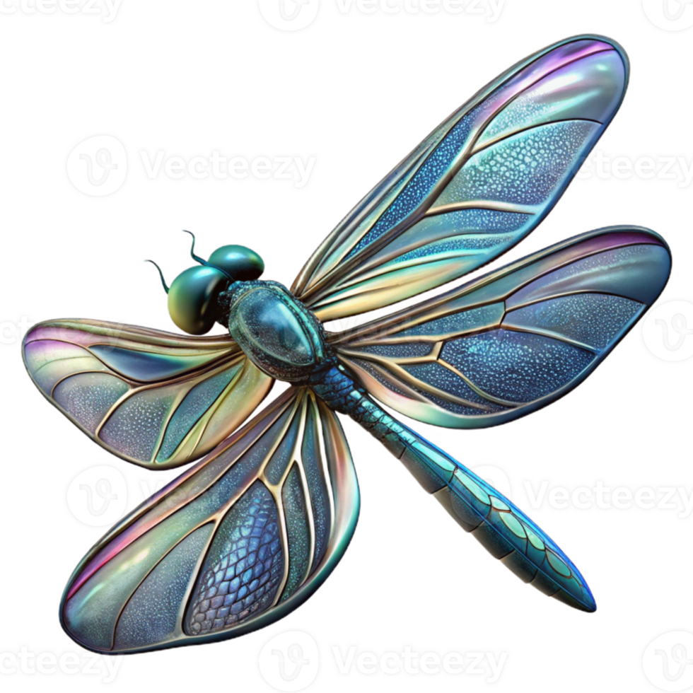beautiful contemporary A close-up of a dragonfly's wings, intricate veins, iridescent colors, macro photography premium png