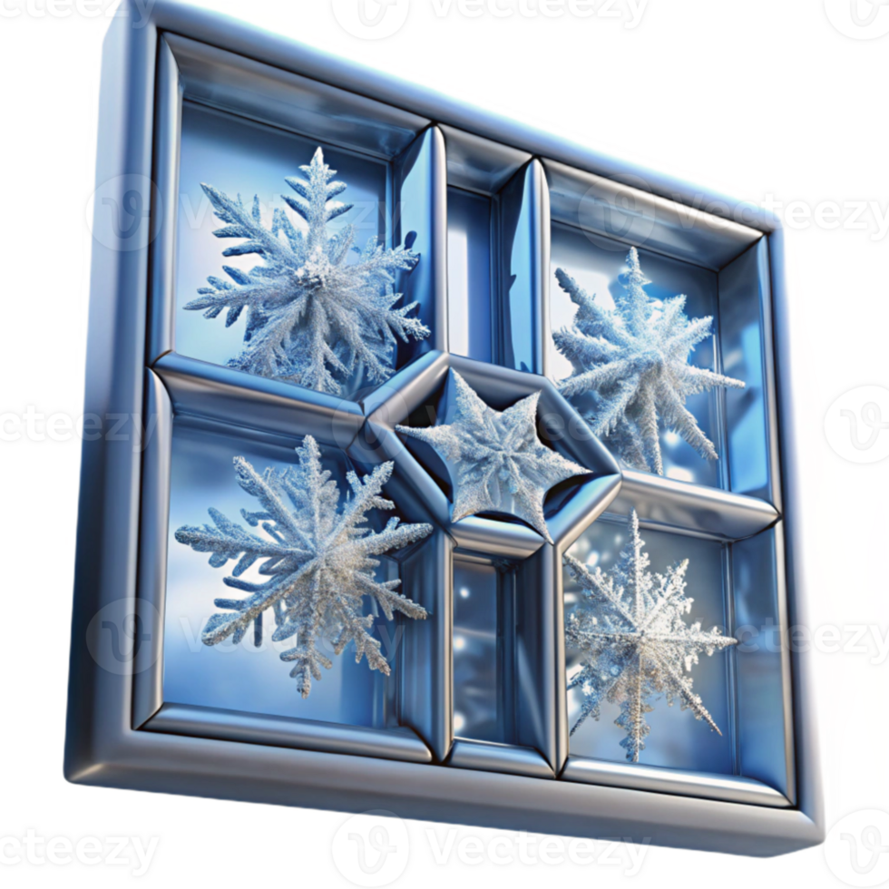 serene abstract A close-up of frost crystals on a windowpane, intricate patterns, wintery lighting premium png