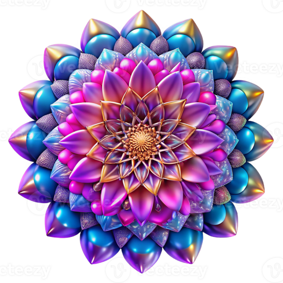 wonderful traditional An intricate, mandala-like pattern formed by glowing, multicolored particles, rotating slowly in a dark, cosmic void. Psychedelic art style genuine png