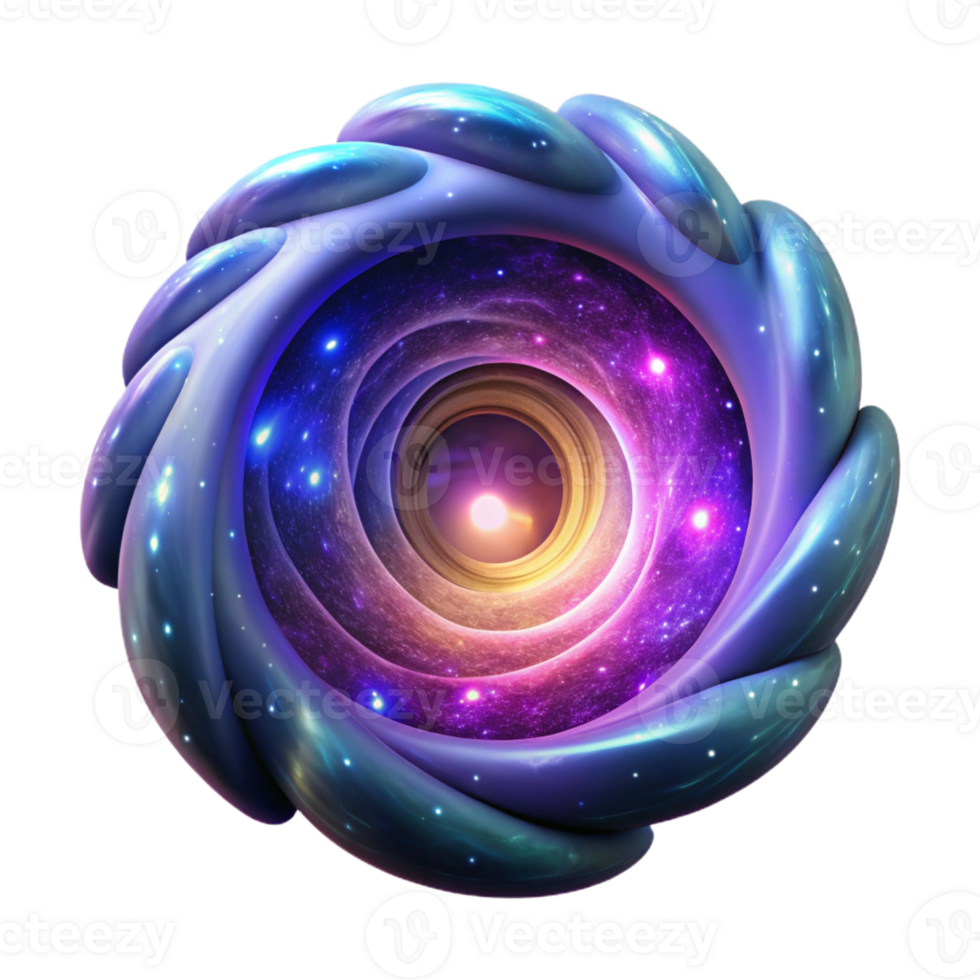 dramatic vintage A mystical portal swirling with galaxies and nebulae, radiating an ethereal, multi-colored light. Cosmic art style high resolution png