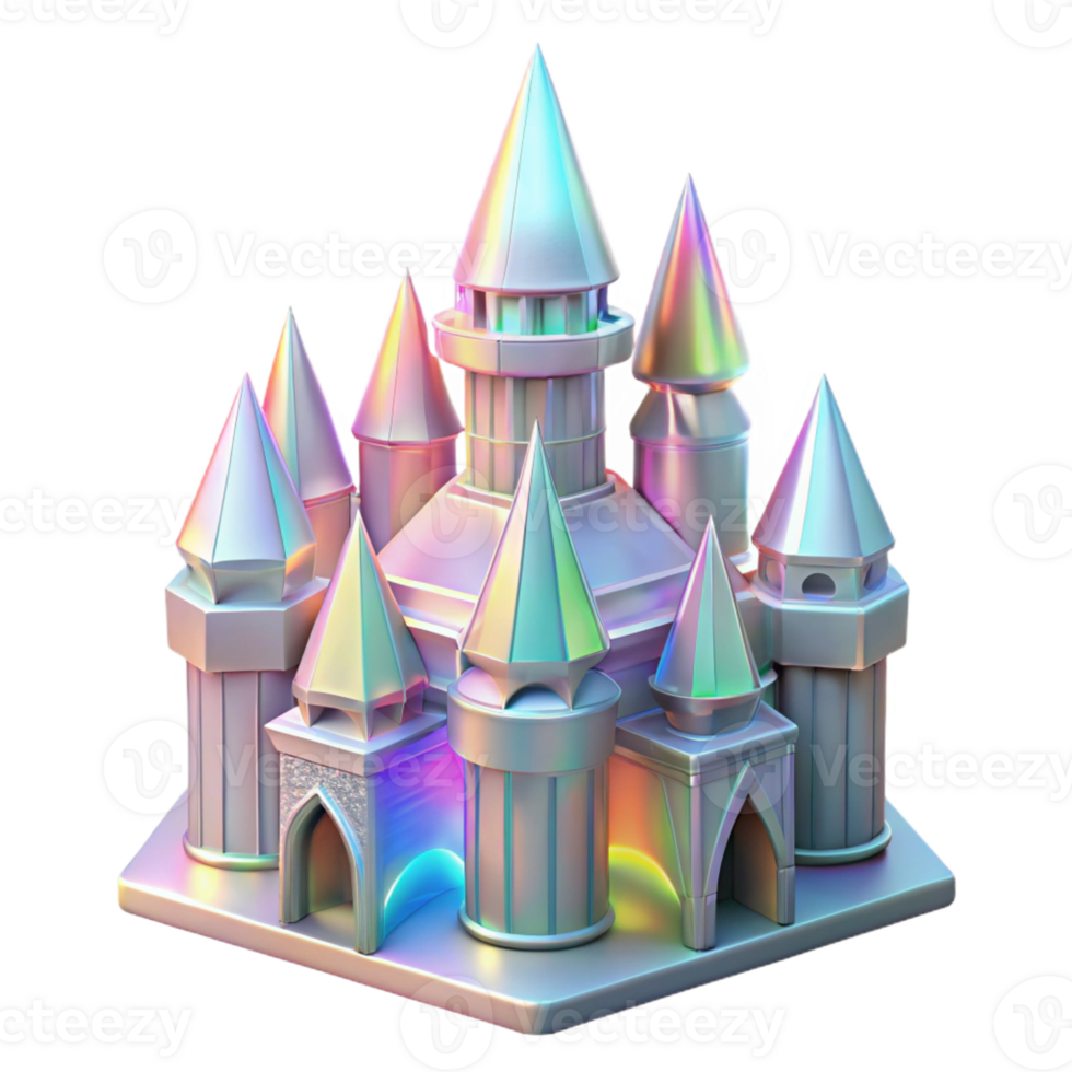 impressive minimalist stunning minimalist A crystalline castle, facets reflecting rainbow light, magical and ethereal style high resolution high resolution png