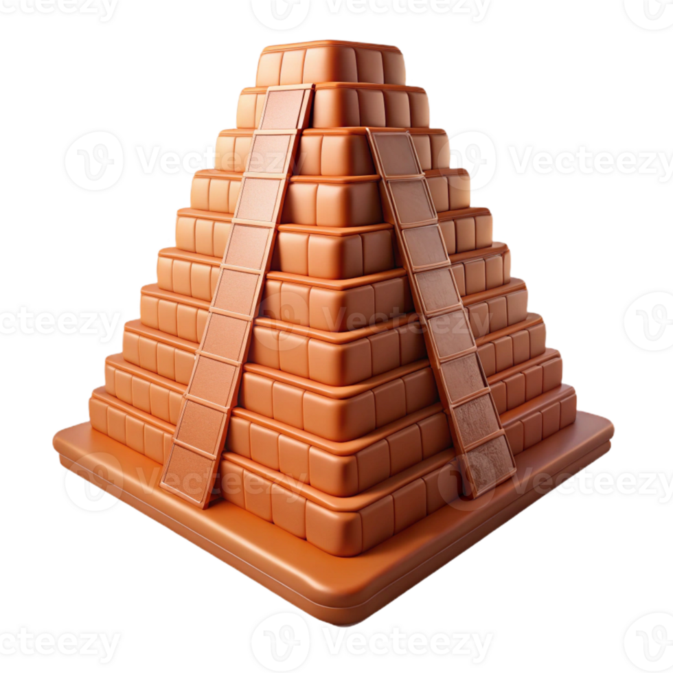 vibrant contemporary beautiful contemporary A towering ziggurat, baked clay bricks, harsh midday sunlight, ancient Mesopotamian style original high quality png