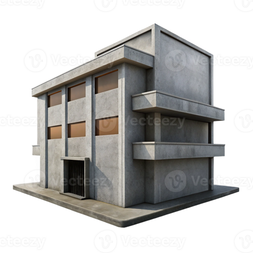 beautiful classic beautiful traditional A single, Brutalist concrete apartment building, harsh shadows, overcast sky, photorealistic render detailed high quality png