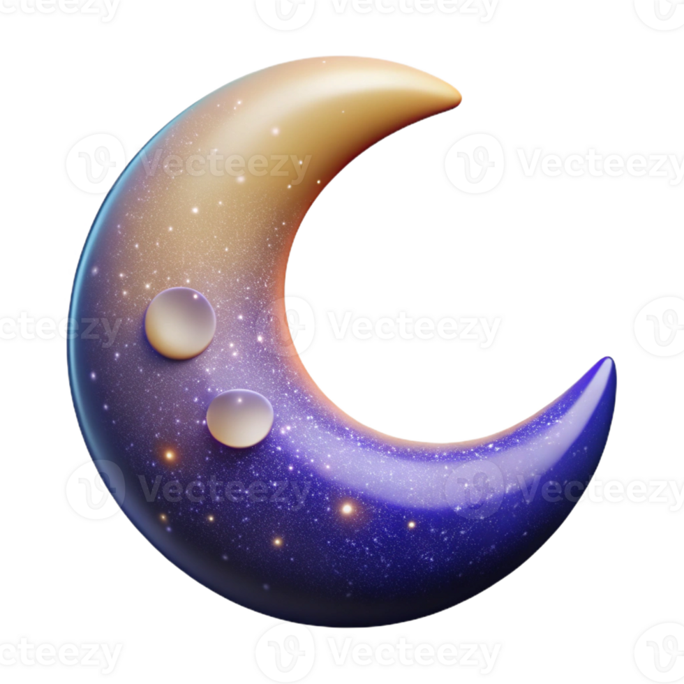 stunning minimalist wonderful modern A Crescent Moon Hanging in a Starry Night high quality high resolution png