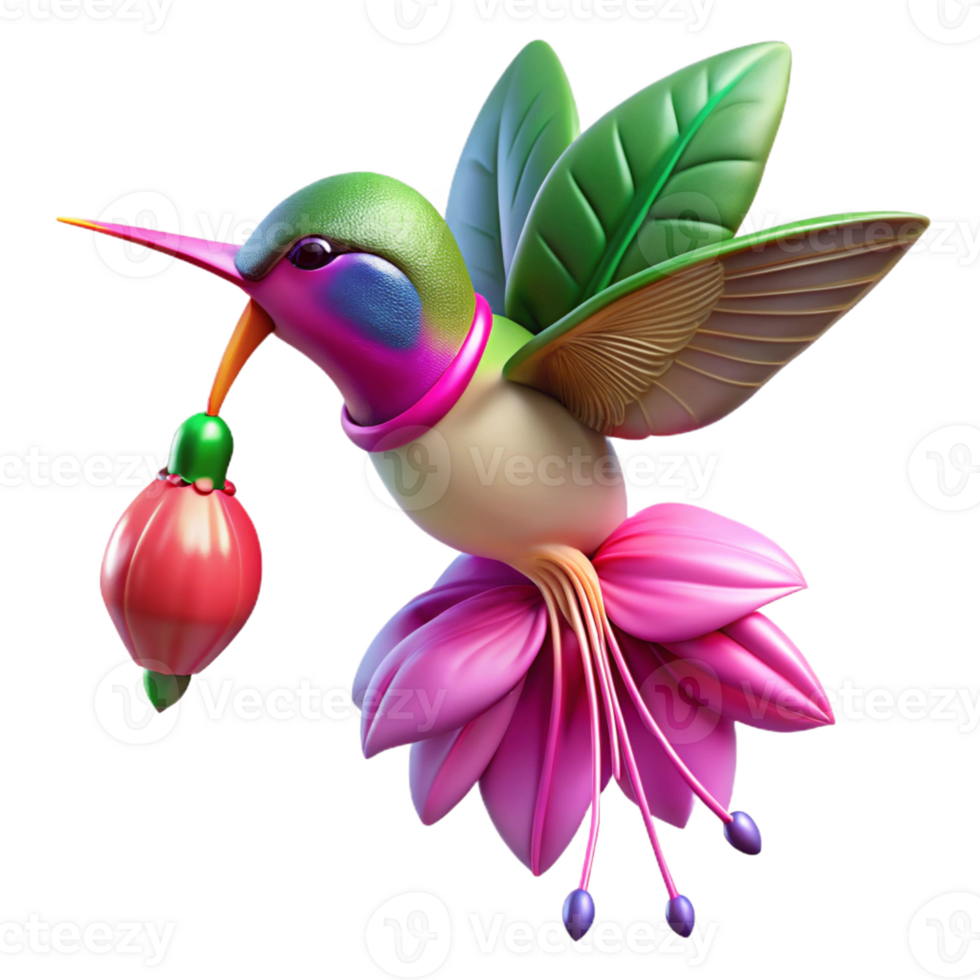 serene rustic impressive creative A Tiny Hummingbird Hovering over a Vibrant high resolution png