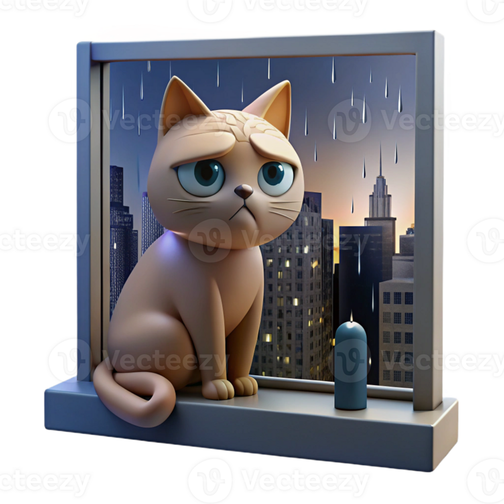 wonderful traditional serene rustic Grumpy Cat on Windowsill original original png