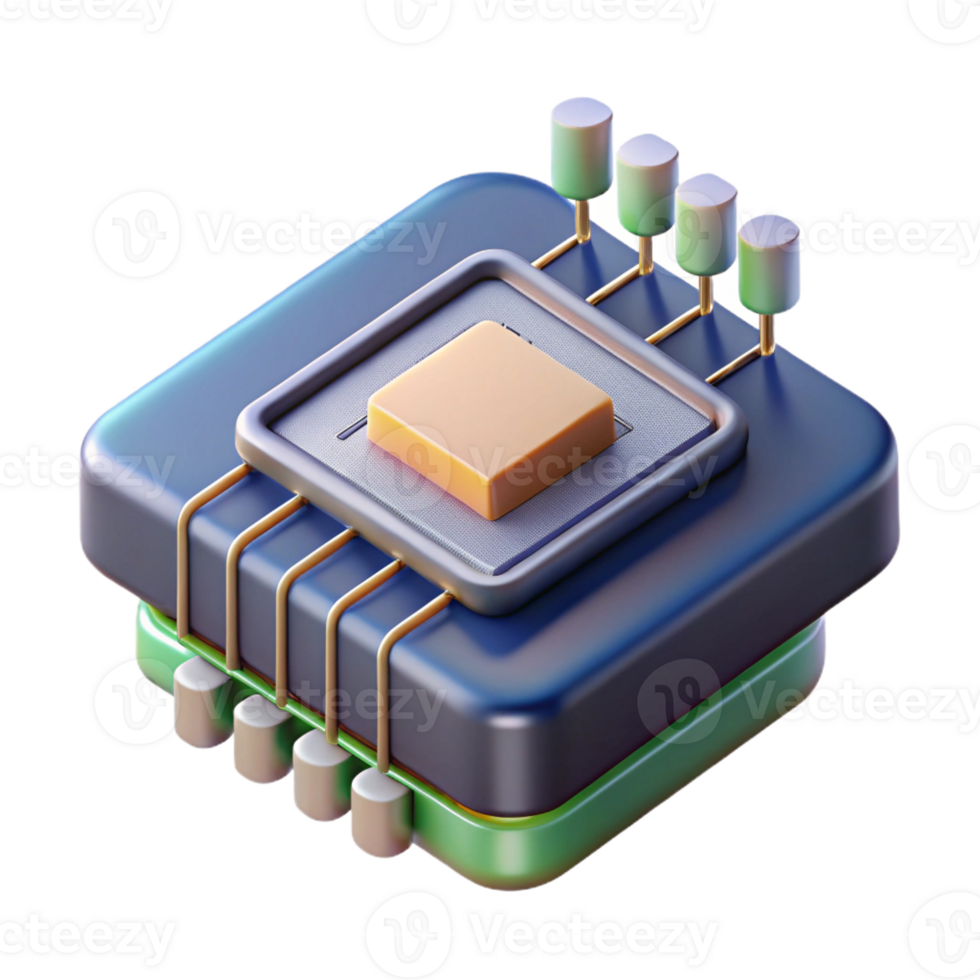 extraordinary abstract vibrant contemporary A Single Microchip Magnified to Reveal I exclusive detailed png