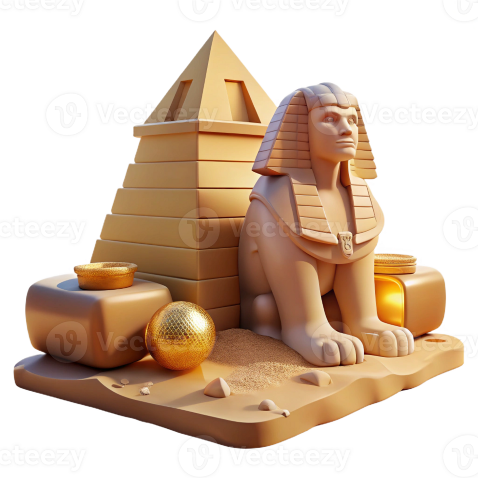 magnificent contemporary magnificent vintage A Mysterious Sphinx Guarding a Hidden Tem premium 4K png