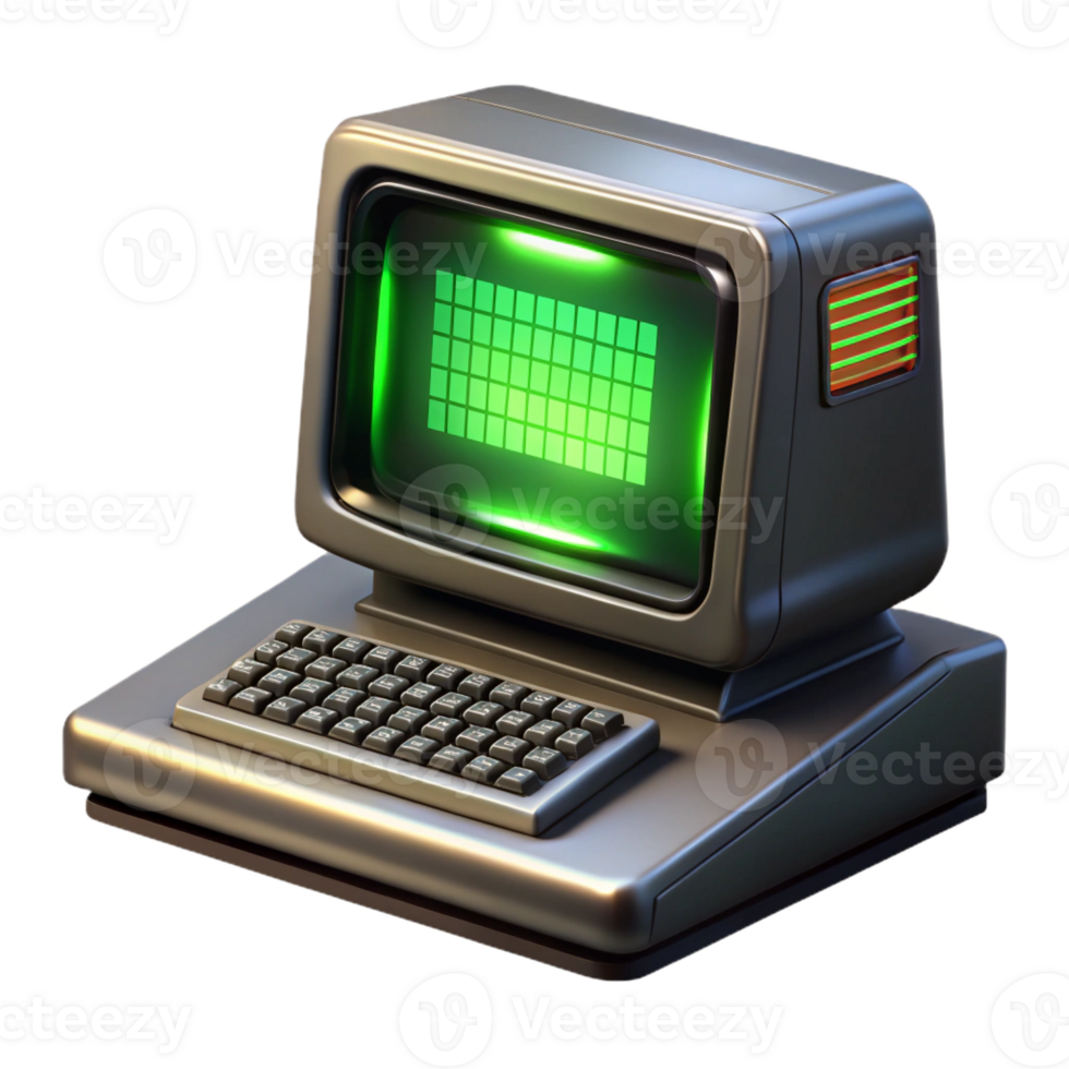 impressive creative stunning abstract A Vintage Computer Terminal Displaying Cry professional genuine png