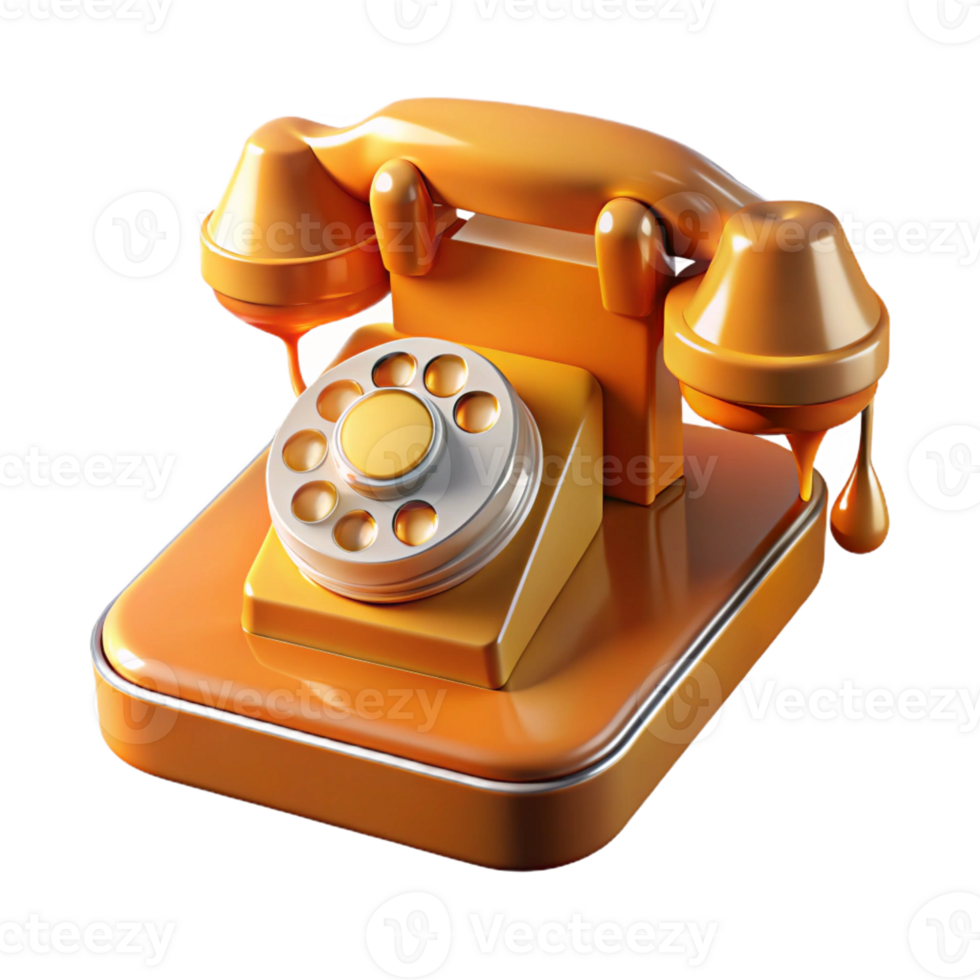 wonderful classic extraordinary vintage A Vintage Rotary Phone Melting Into a Slee authentic premium png