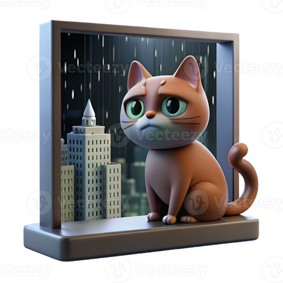 impressive minimalist impressive modern Grumpy Cat on Windowsill original authentic png