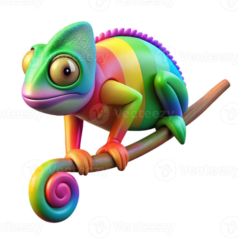 stunning abstract stunning rustic A Chameleon Perched on a Branch Vibrant authentic high resolution png