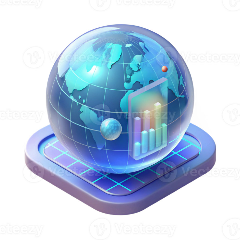 wonderful vintage serene modern A Holographic Projection of a World Map premium premium png