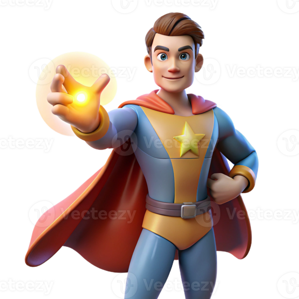 serene modern beautiful creative Portrait of a Powerful Superhero with A exclusive exclusive png