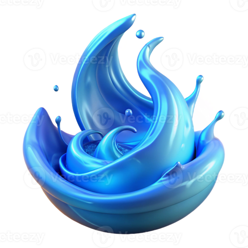 vibrant creative wonderful creative A Powerful Elemental Spirit Made of Wate professional exclusive png
