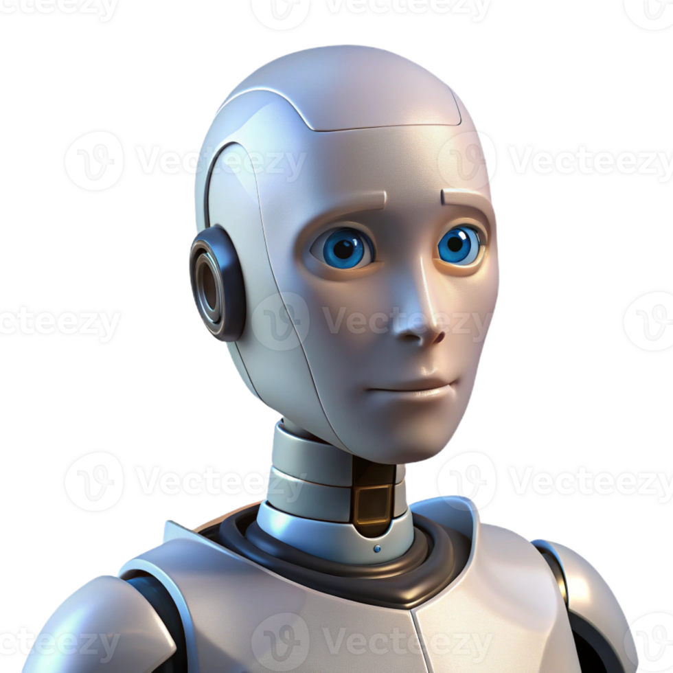 serene abstract serene creative A Humanoid Robot with Realistic Skin and E genuine 4K png