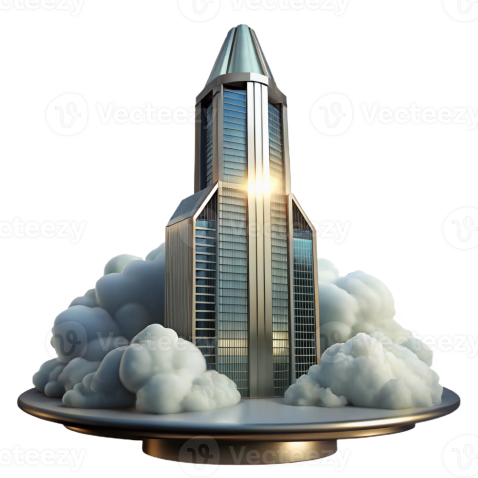 impressive contemporary wonderful modern A Glass and Steel Skyscraper Piercing The high resolution original png