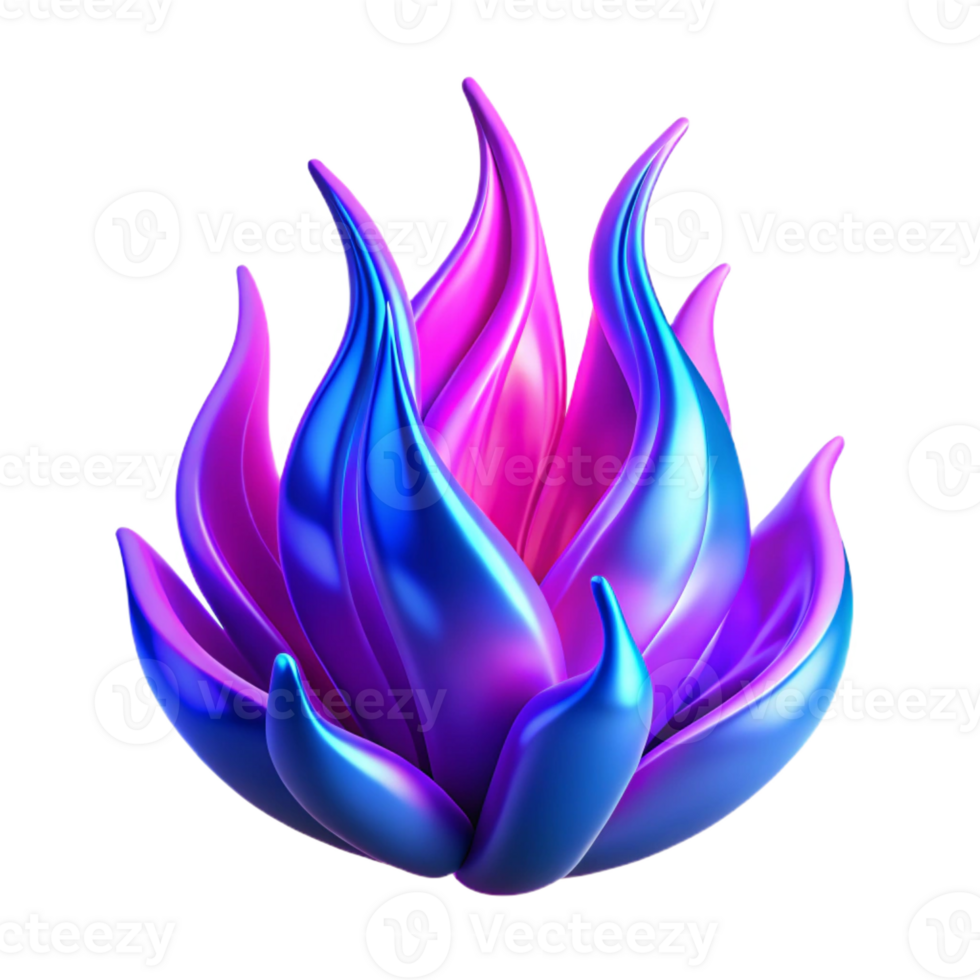 beautiful modern wonderful creative Abstract Fractal Flames in Electric Blue A authentic genuine png