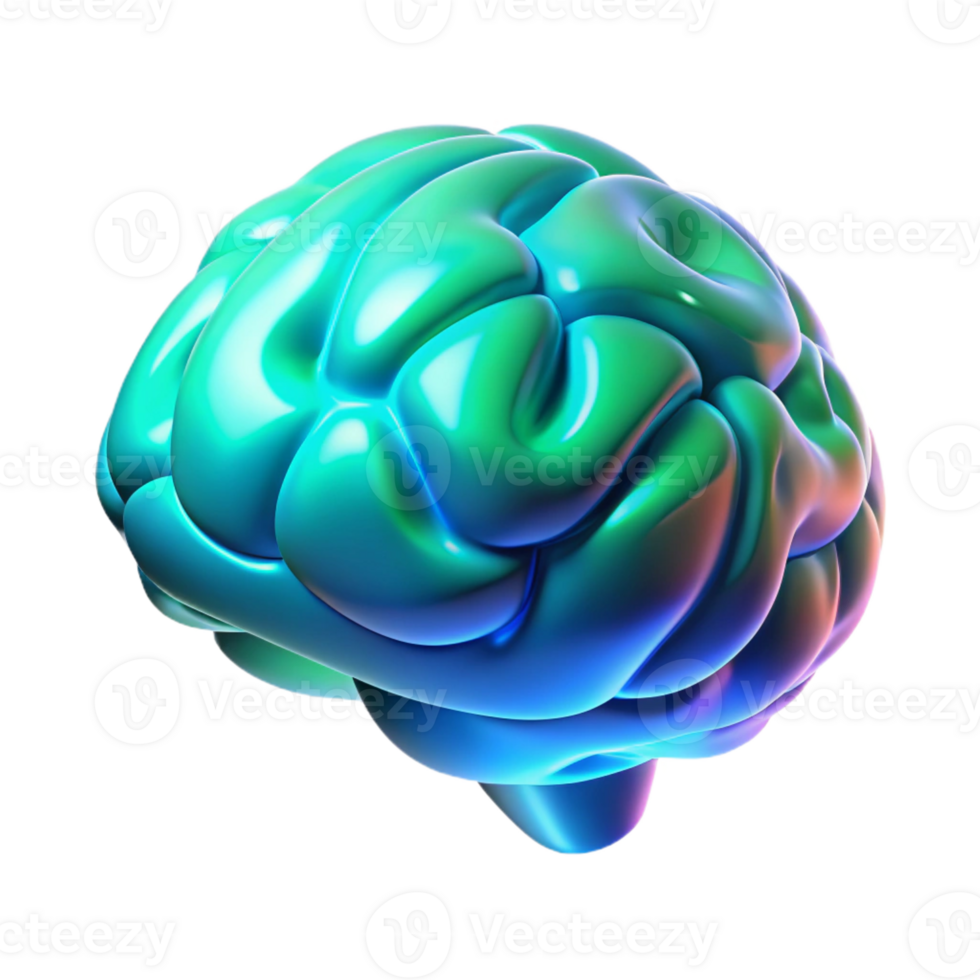 stunning modern beautiful rustic A Holographic Projection of a Human Brain premium png