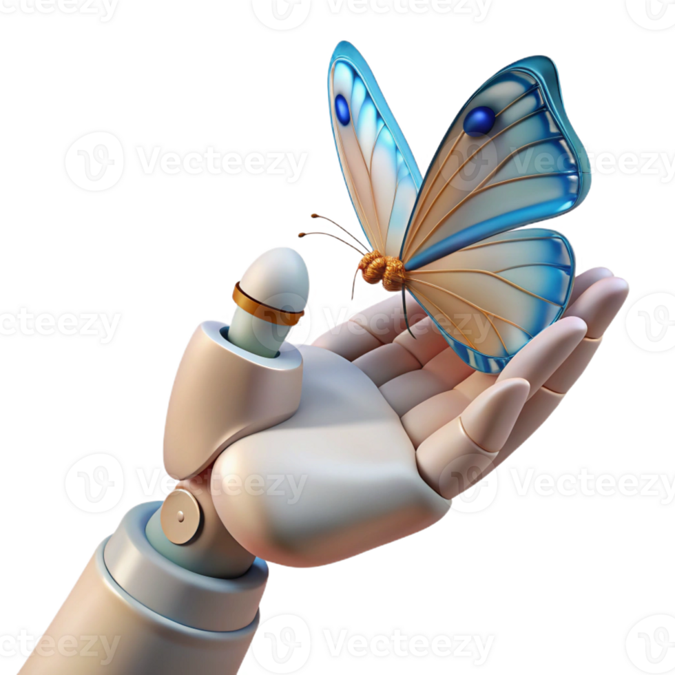 elegant modern impressive classic A Robotic Hand Delicately Holding a Butter exclusive genuine png