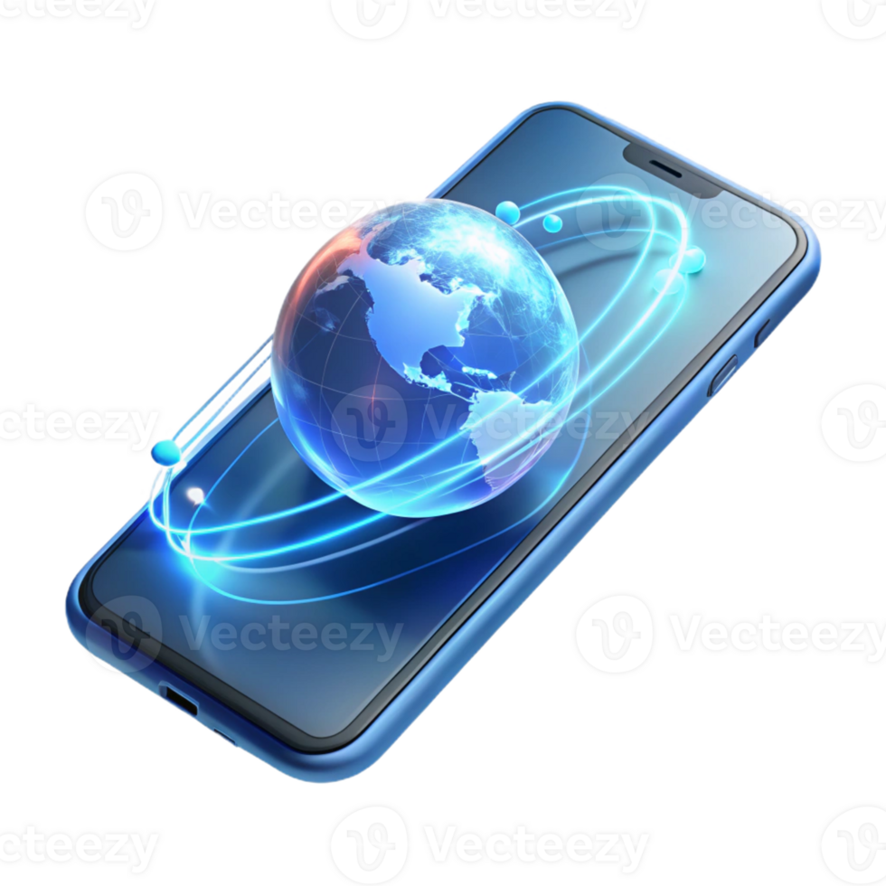 elegant creative impressive classic A Sleek Transparent Smartphone Displaying high resolution professional png