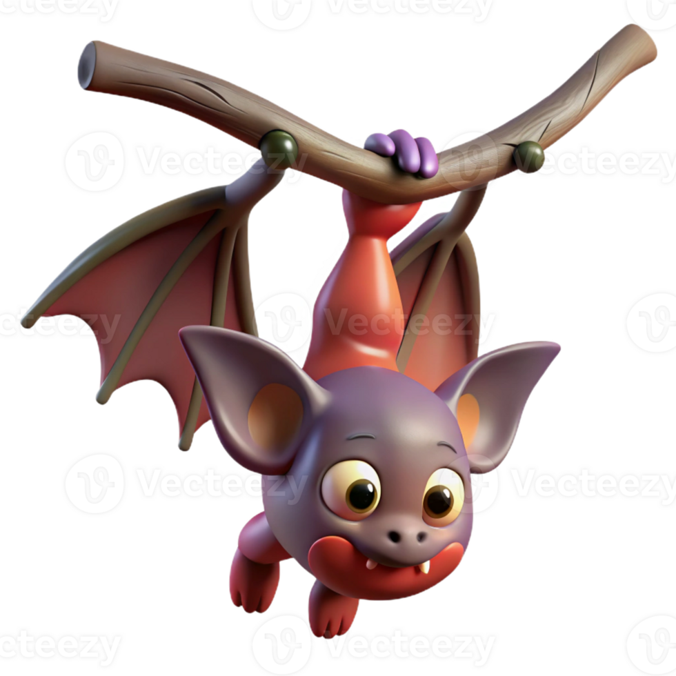 dramatic abstract vibrant creative A Mischievous Imp with Bat Wings Hangin premium professional png