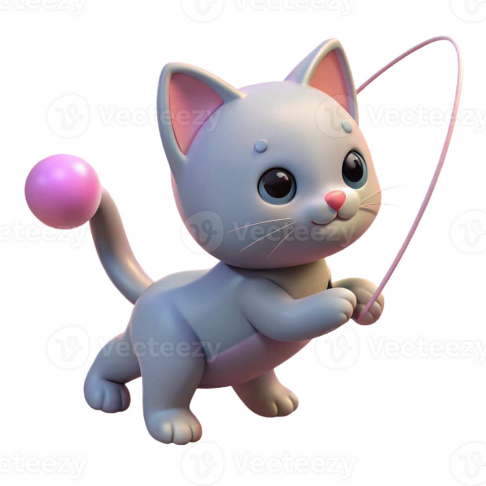 elegant contemporary impressive vintage A Playful Kitten Batting at a String Clos authentic high quality png