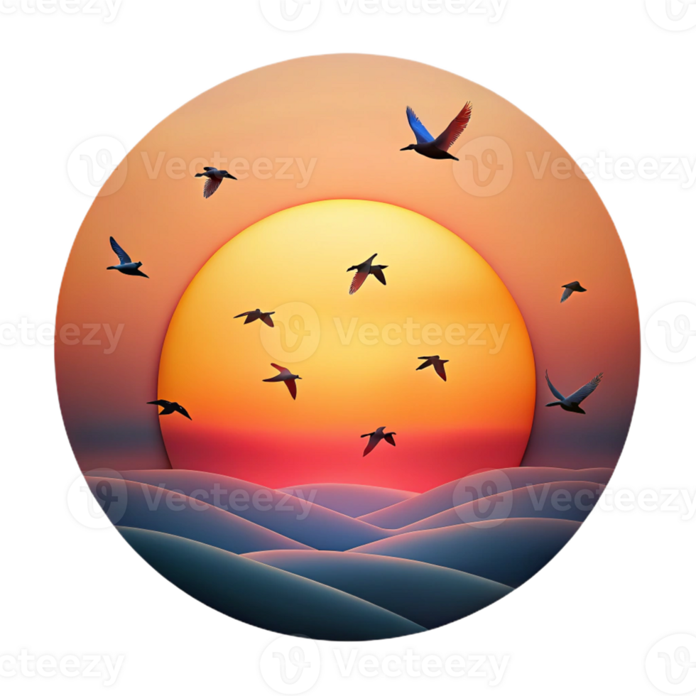extraordinary classic impressive creative A Flock of Birds Silhouetted Against a V exclusive high resolution png