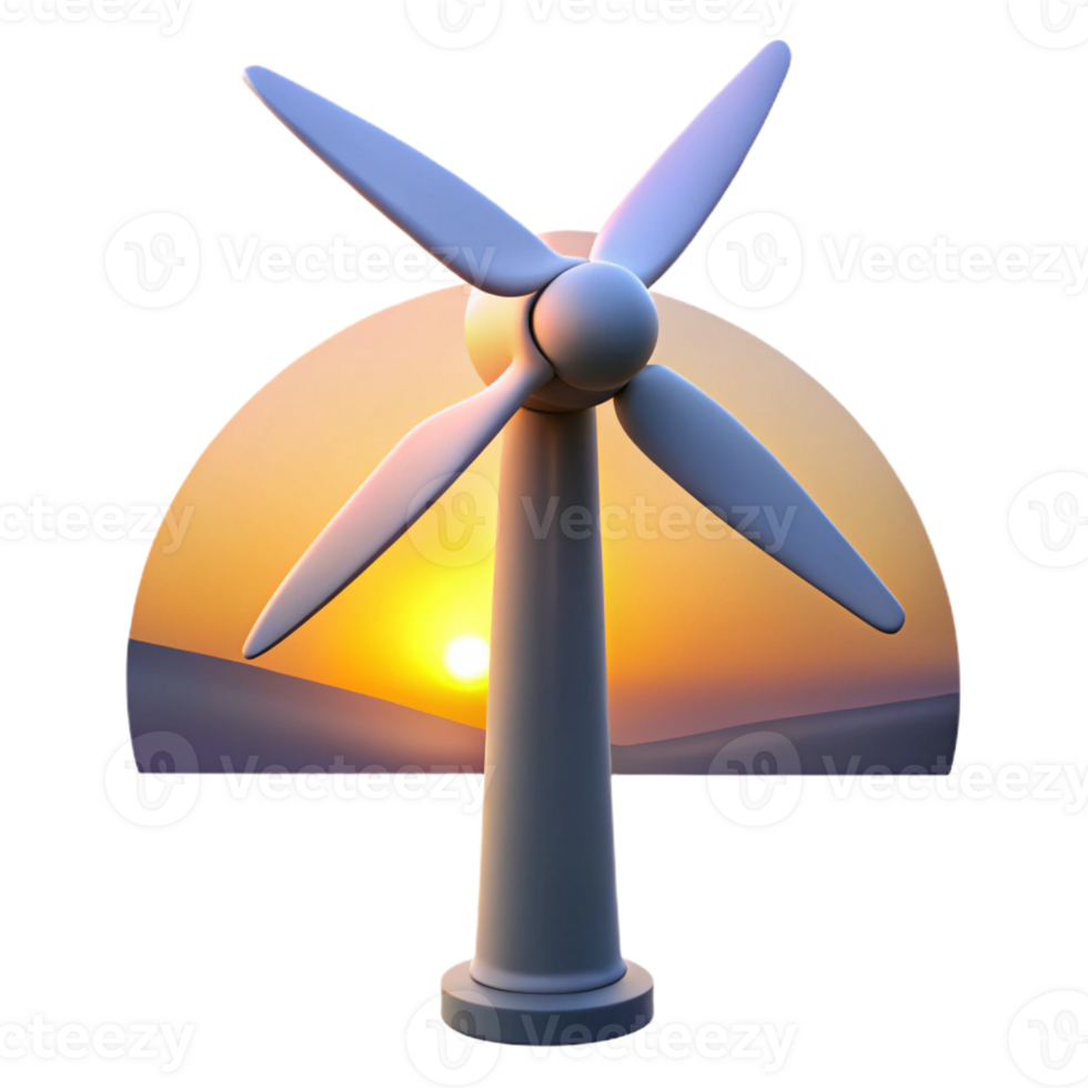dramatic classic beautiful classic A Wind Turbine Spinning Against a Dramat professional premium png