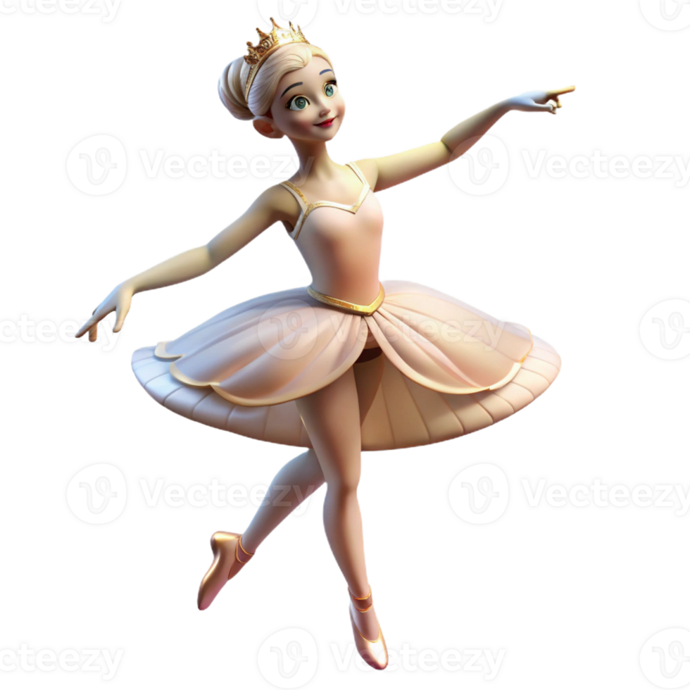 wonderful modern extraordinary contemporary Portrait of a Graceful Ballerina with a D original png