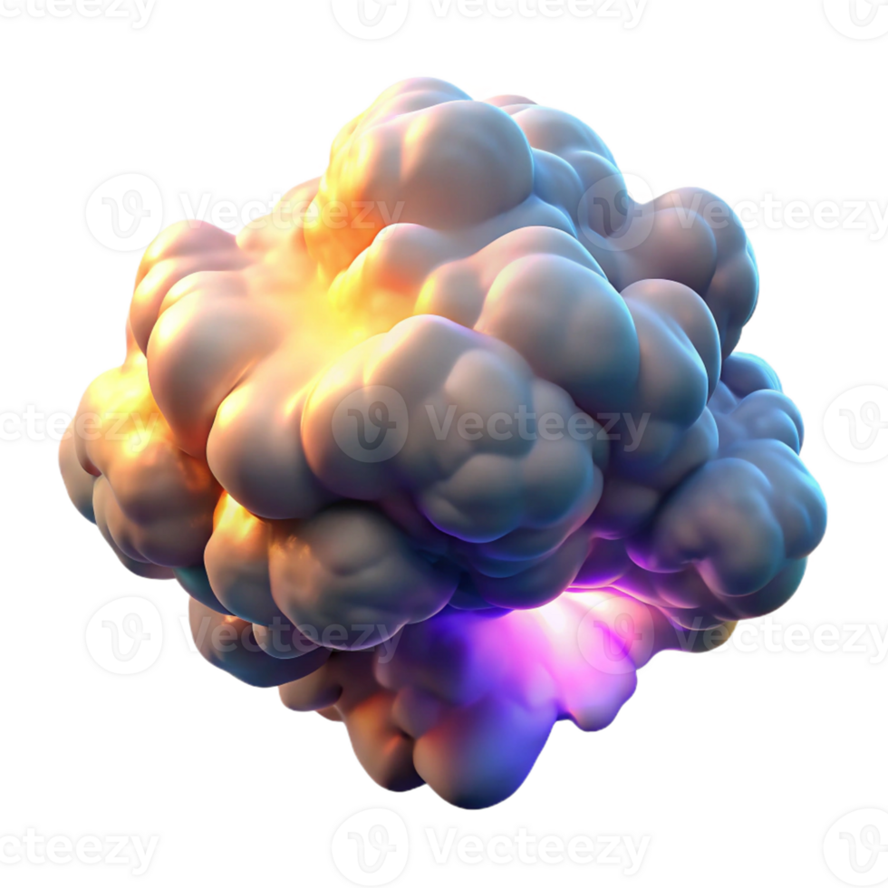 stunning rustic A cloud of iridescent smoke billowing and swirling, illuminated by a dramatic spotlight, rendered in a highly detailed, realistic style detailed png