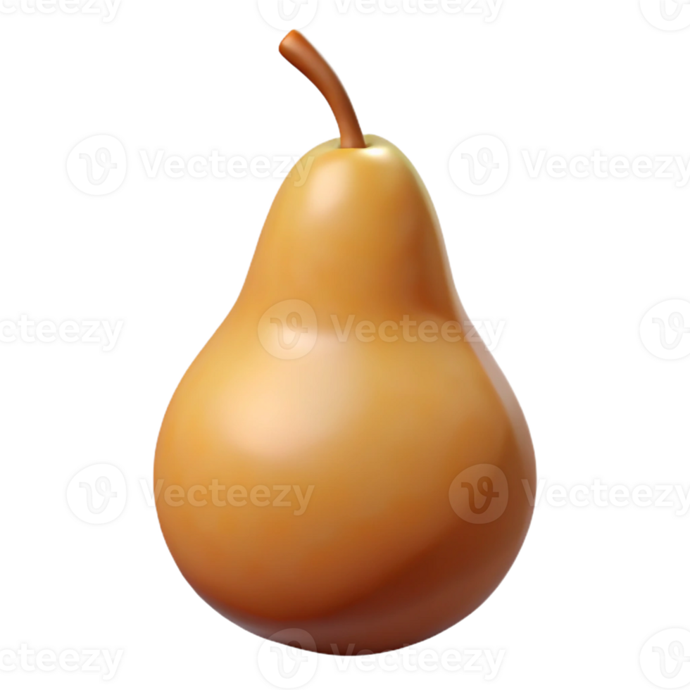 elegant rustic A single, ripe pear, meticulously rendered in photorealistic detail, soft diffuse lighting, subtle shadow beneath, minimalist style premium png