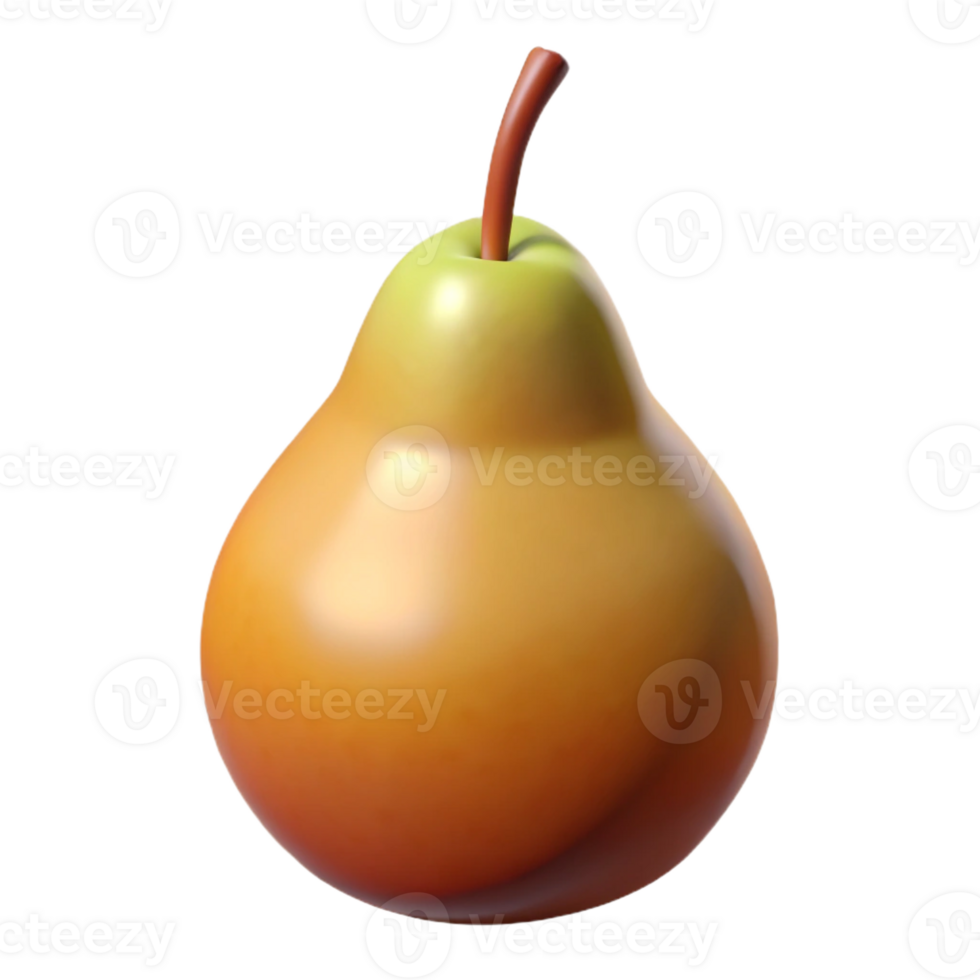 magnificent creative A single, ripe pear, meticulously rendered in photorealistic detail, soft diffuse lighting, subtle shadow beneath, minimalist style original png