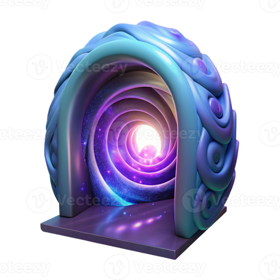 beautiful contemporary A portal opening up to another dimension, revealing a swirling vortex of color and energy. Sci-fi, mysterious style detailed png