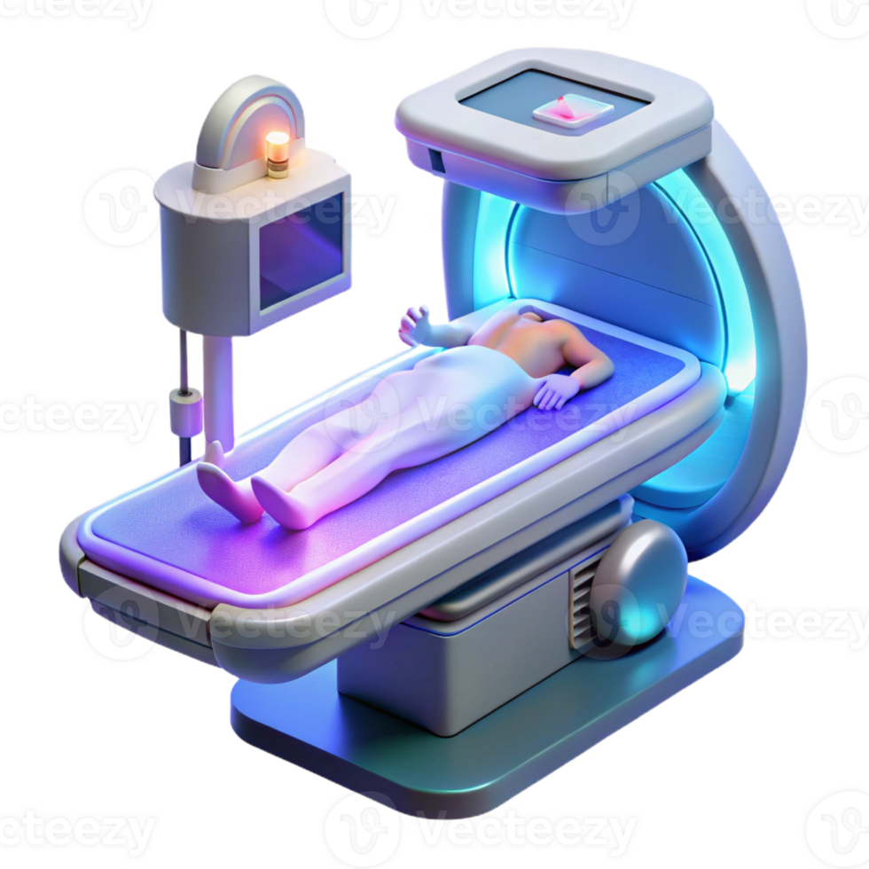 serene traditional A futuristic medical bay with holographic displays and advanced medical equipment, a patient lying on a levitating bed. Cool, sterile lighting, photorealistic style genuine png
