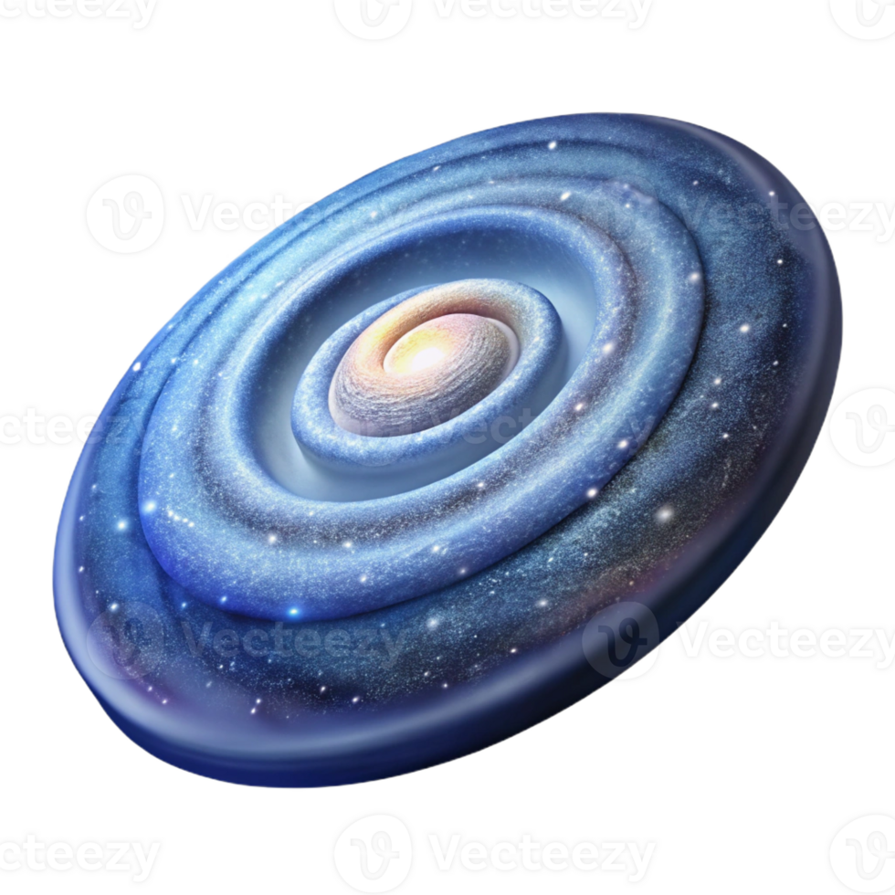 stunning creative A spiral galaxy seen edge-on, its dust lanes and star clusters clearly visible. Realistic, detailed rendering premium png